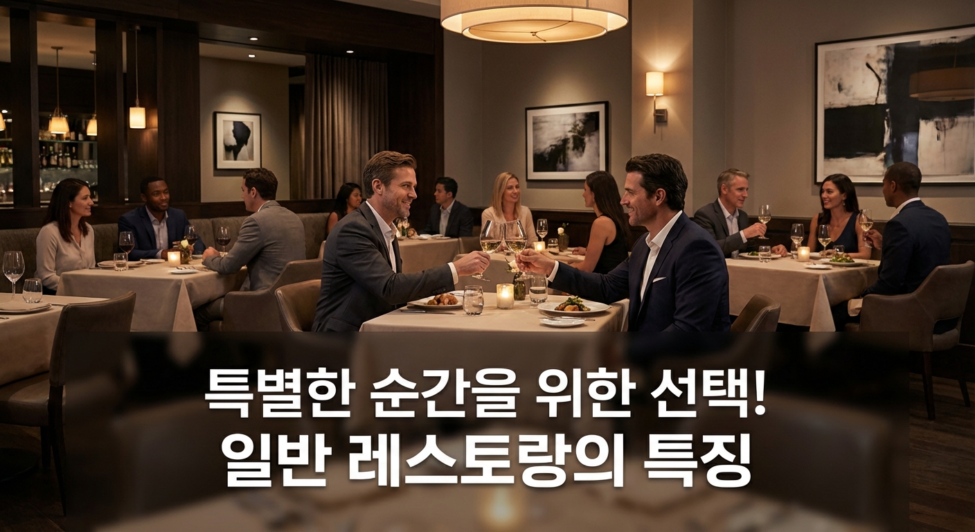 3. 특별한 순간을 위한 선택! 일반 레스토랑의 특징
