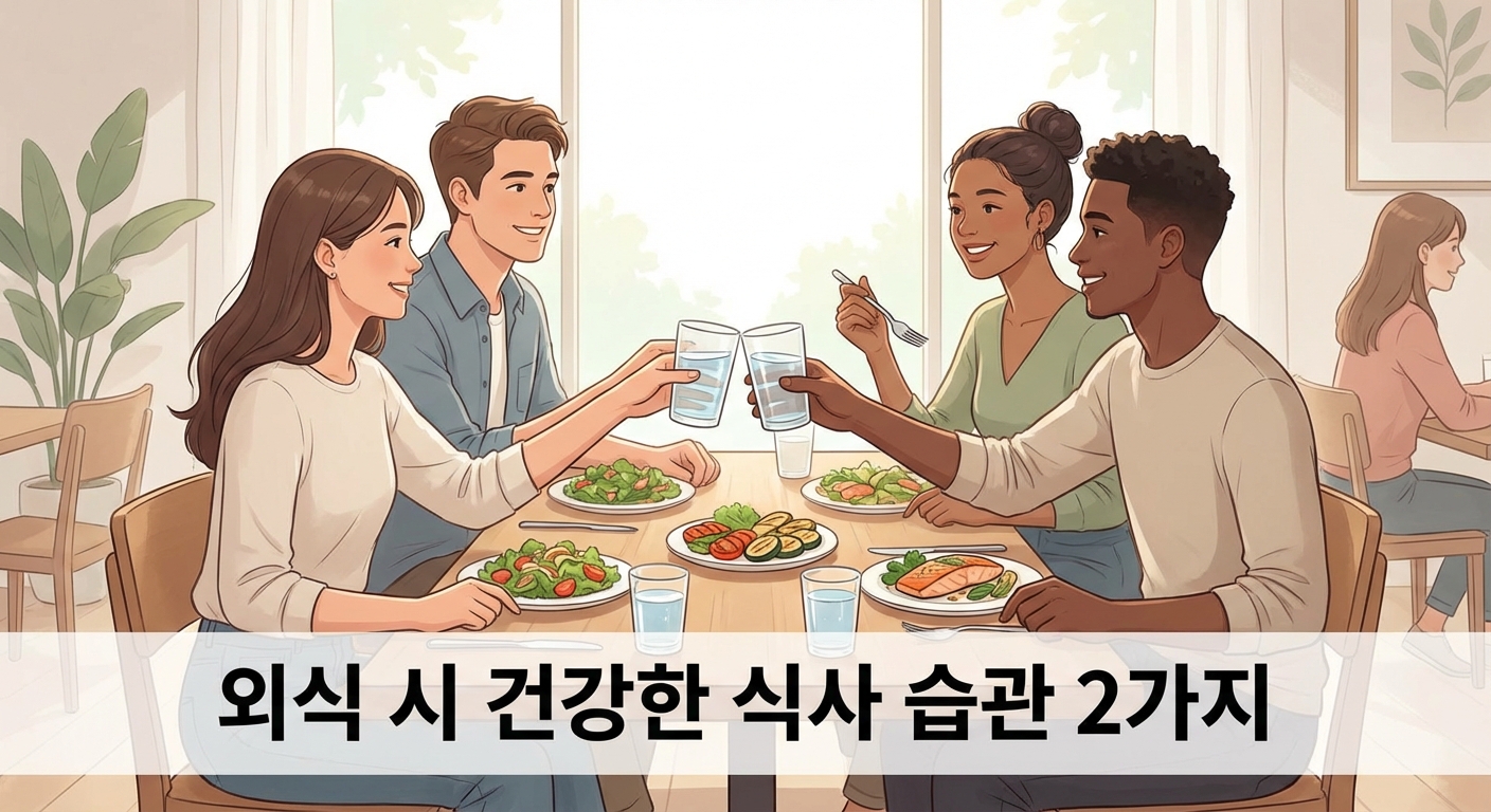 외식 시 건강한 식사 습관 2가지