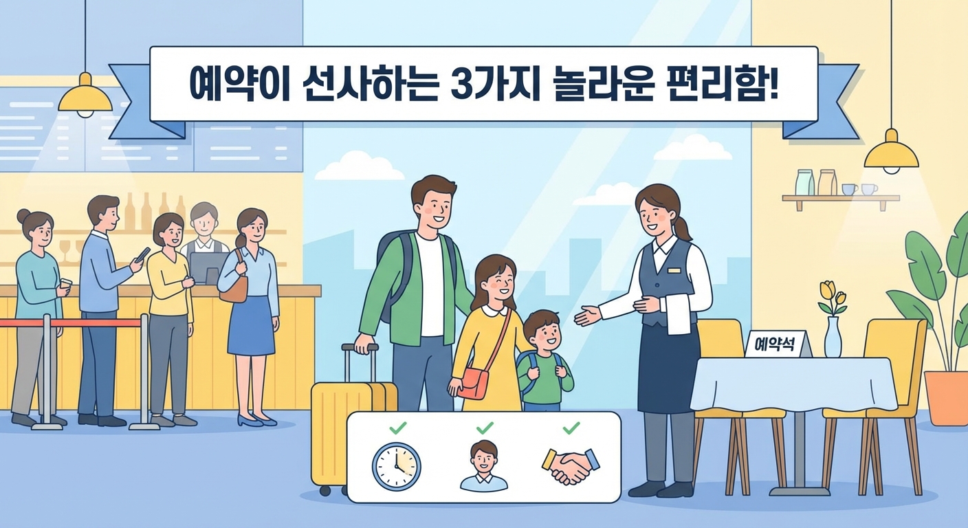 예약이 선사하는 3가지 놀라운 편리함!