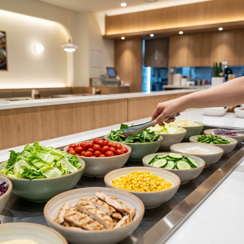 신선함 가득! 샐러드바 재료 조합의 황금비율