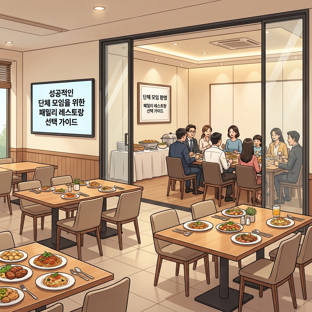 성공적인 단체 모임을 위한 패밀리 레스토랑 선택 가이드
