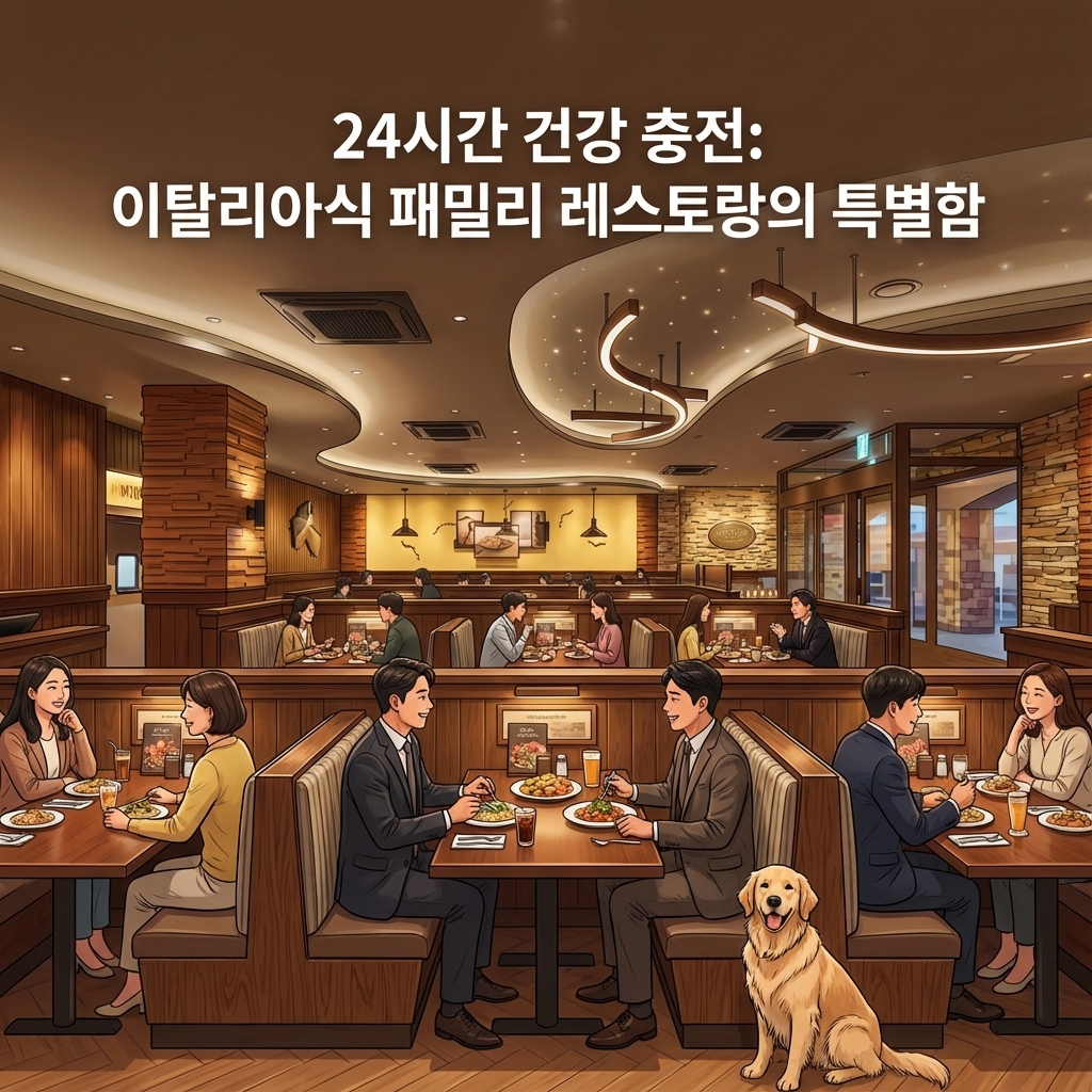 군산 칠성로 24시간 이탈리아식 패밀리 레스토랑: 맛과 건강, 편리함을 한 번에!