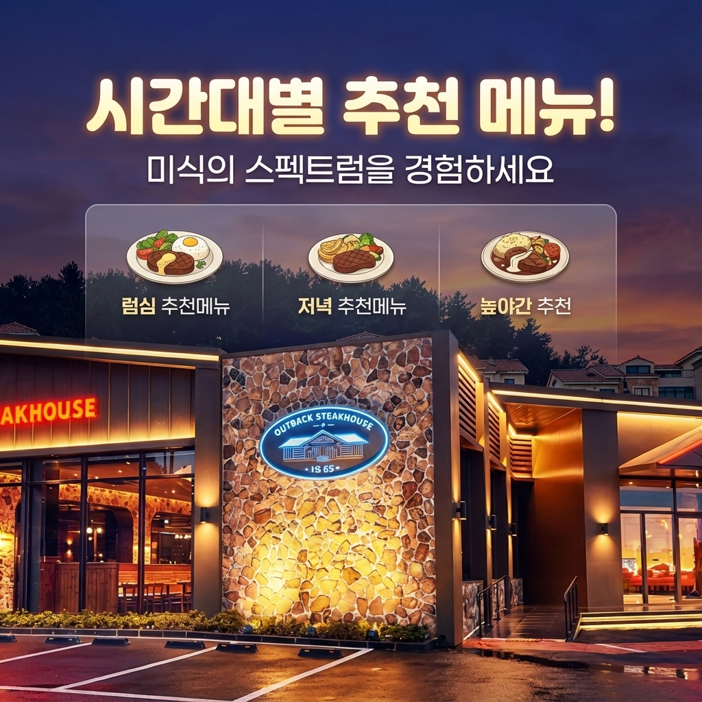 시간대별 추천 메뉴! 미식의 스펙트럼을 경험하세요