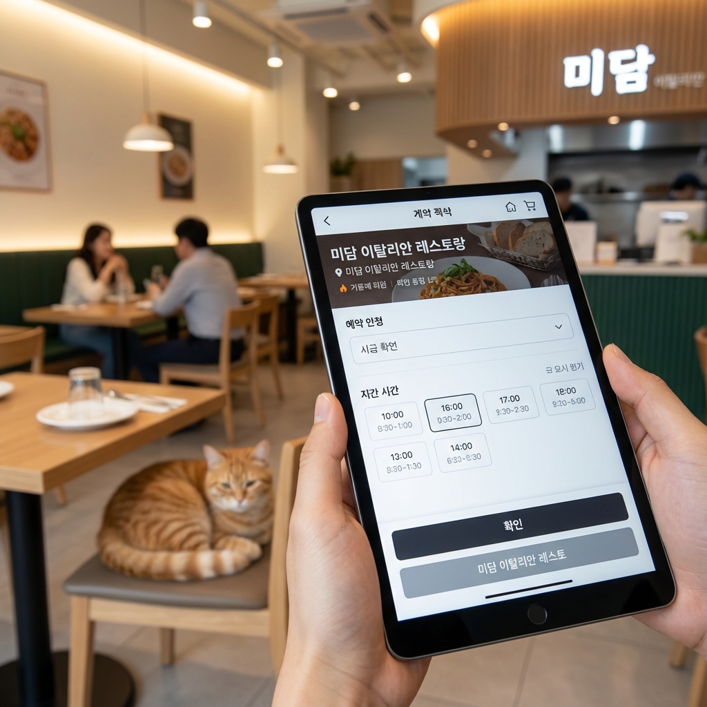기다림 없이 바로 착석! 미담 이탈리안 레스토랑의 편리한 예약 시스템 활용 팁