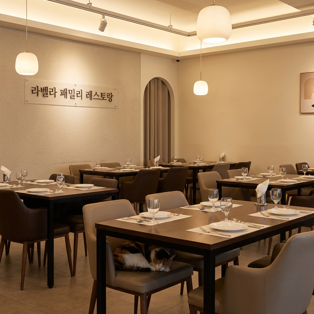 기다림 없는 즐거움, 라벨라 패밀리 레스토랑에서 경험하세요!