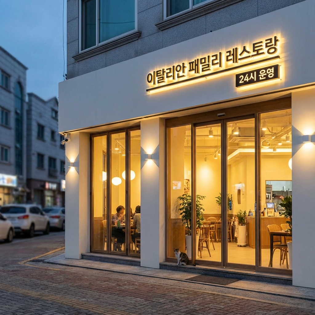 언제든 문 활짝! 24시간 패밀리 레스토랑의 특별함