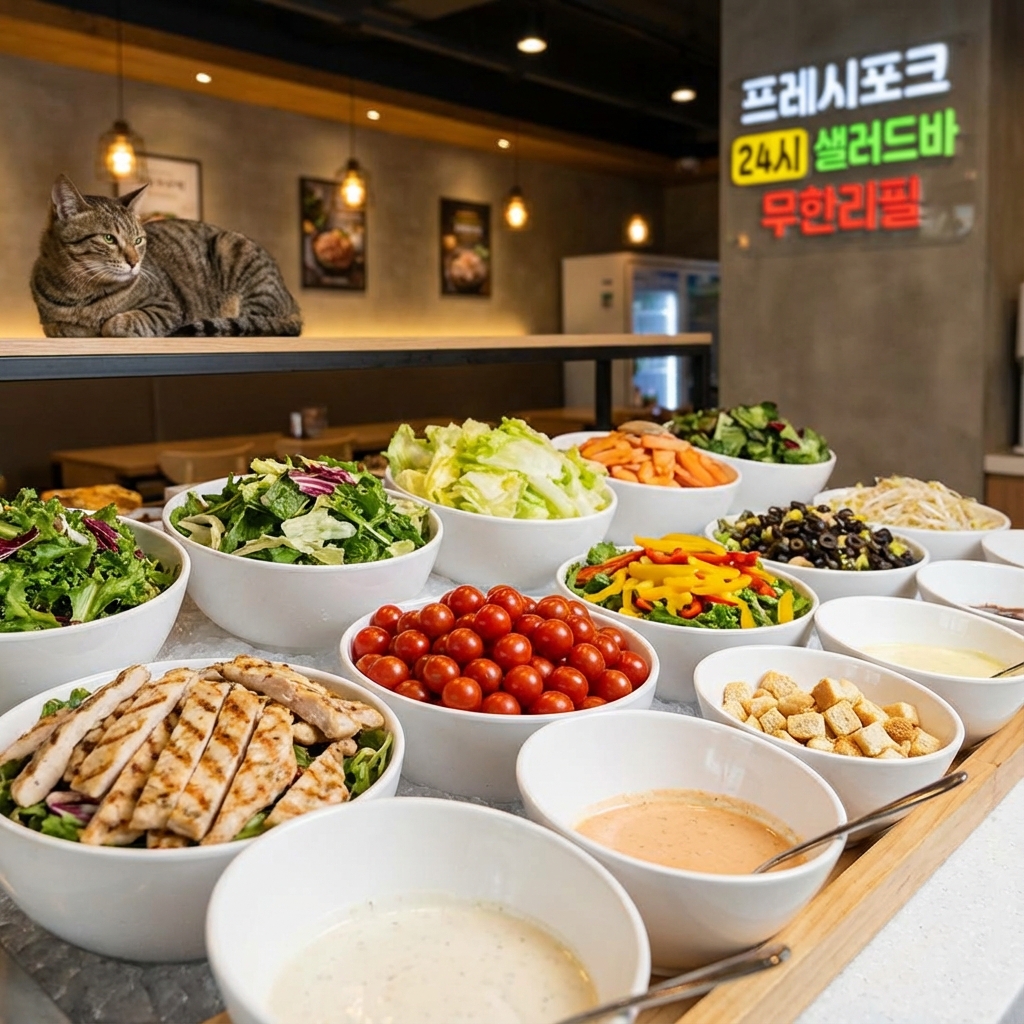 언제나 신선하게! '프레시포크'의 24시간 무한 리필 샐러드바