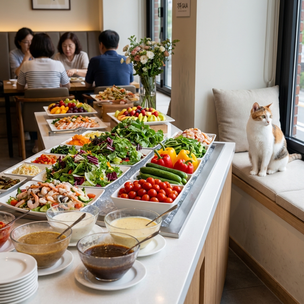 신선함이 가득! 샐러드바 신메뉴로 건강과 맛을 동시에