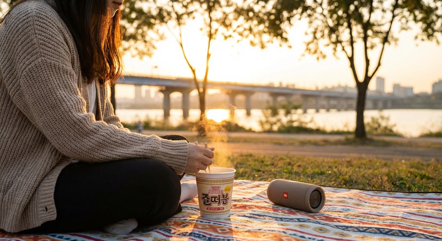 1. 한강의 낭만, 반포 한강공원 (예산: 라면 세트 4,500원)
