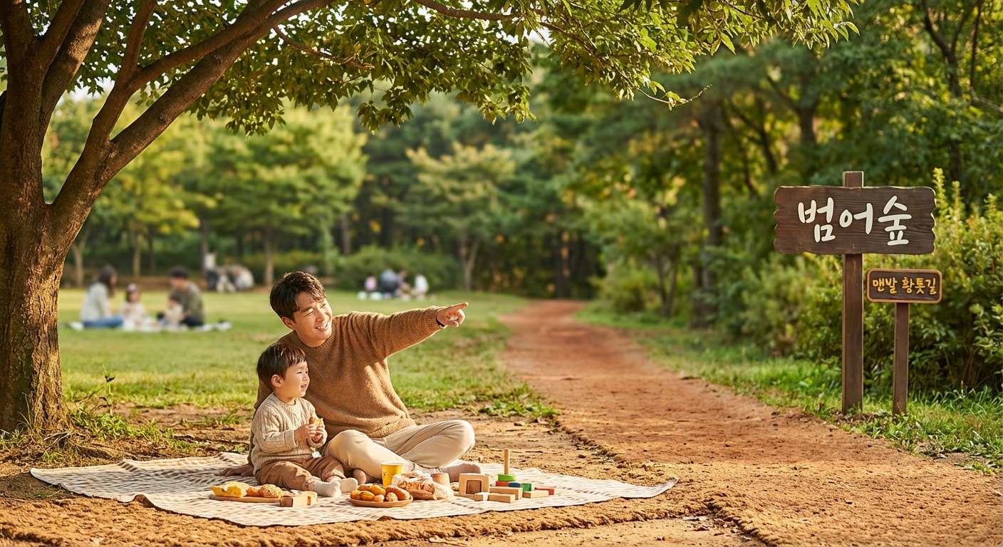 부산 금정구: 맨발로 느끼는 흙의 감촉, 범어숲 인근 가족 쉼터