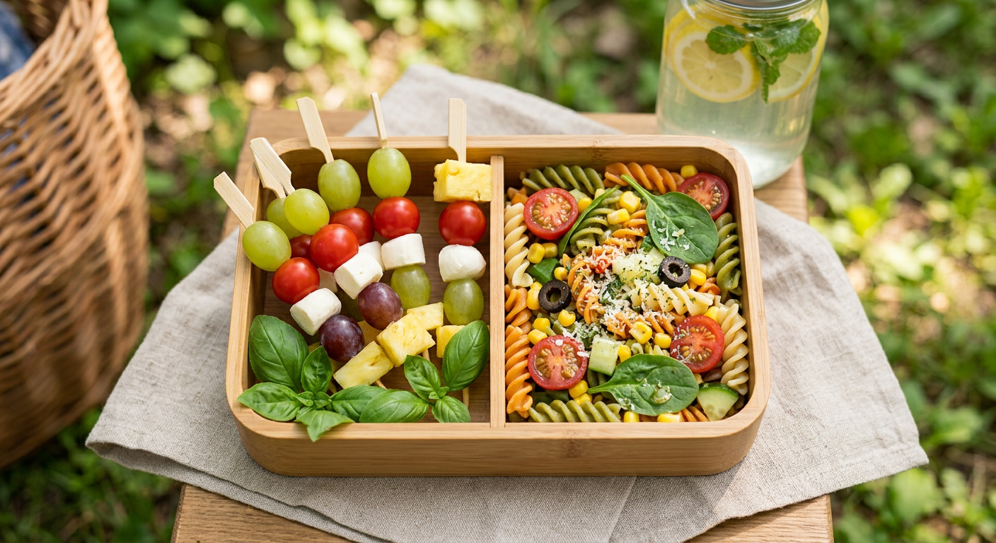 야외에서 먹기 편한 상큼한 핑거푸드와 샐러드