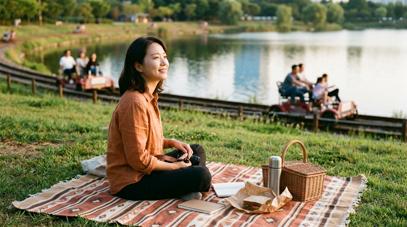 아름다운 호수와 레일바이크의 만남, 왕송호수