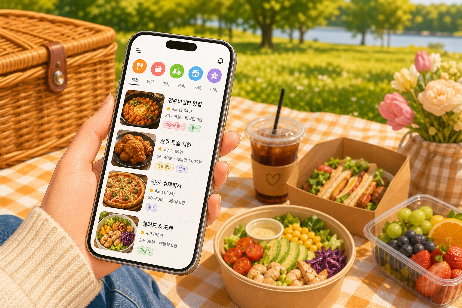 전북 피크닉 200% 즐기기! 배달 앱 꿀조합으로 퀄리티 높이는 법