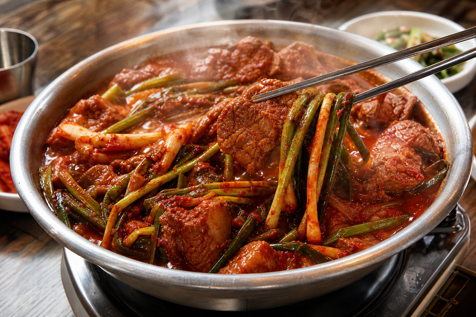 파김치와 끓여 먹는 칼칼함의 정석, 양푼갈비 맵기 가이드
